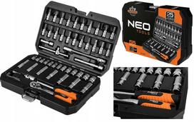 Raktų galvučių rinkinys NEO 10-201 1/4", 55 vnt., CrV