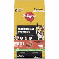 Sausas šunų maistas PEDIGREE smulkių veislių suaugusiems, su jautiena ir daržovėmis, 12 kg