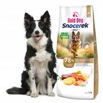 Sausas šunų maistas Gold Dog Snocerek 12 kg, jautiena ir lašiša, be grūdų