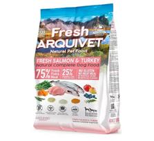 Pusiau minkštas šunų maistas ARQUIVET FRESH su lašiša ir kalakutiena, be vištienos, 2,5 kg