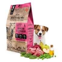 Šunų ėdalas WIEJSKA ZAGRODA su ėriena ir špinatais, jauniems šuniukams, 2 kg