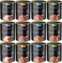 Šunų konservai PIPER DOLINA NOTECI, įvairūs skoniai, 12 x 800 g