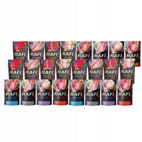 Šunų drėgnas maistas RAFI be grūdų, suaugusiems, 24 x 500 g