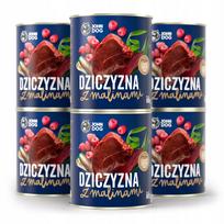 Šunų konservai John Dog Berry Line su laukine mėsa ir avietėmis, 6x800 g