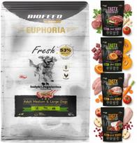 Šunų pašaras EUPHORIA FRESH MEAT su kalakutiena ir ėriena M/L, 12 kg + 4 maišeliai