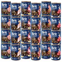 Šunų konservai BRIT BY NATURE, įvairūs skoniai, 24 x 400 g