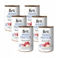 Šunų konservai BRIT MONO PROTEIN su ėriena ir ryžiais, 6 x 400 g