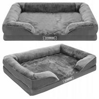 Didelė ortopedinė šuns sofa-lova XL 100x75 cm su nuimamu užvalkalu