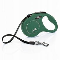 Automatinis Flexi New Classic S pavadėlis šunims iki 15 kg, 5 m, alyvuogių spalvos