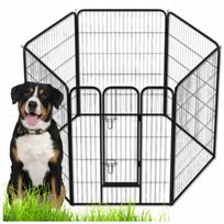 Metalinė gyvūnų aptvaras PLAYPEN, 6 segmentų, 114 cm