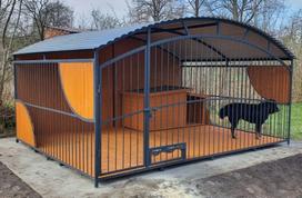 Šunų voljeras PLAYPEN BOXING DOG FARM G-2, 4x3 m, su surinkimu ir transportavimu