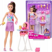 Lėlė Barbie Skipper su kūdikiu ir maitinimo kėdute