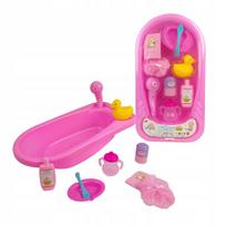 Lėlės vonia Smily Play su priedais, rožinė, 40 cm