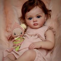 Lėlė Reborn Cutie, realistiška silikoninė, 55 cm