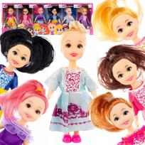 Lėlių namelio lėlių rinkinys "Mažosios princesės", 6 vnt., su priedais