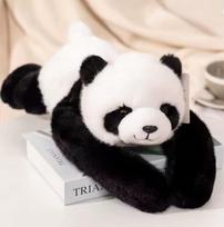 Pliušinis sunkus panda žaislas, 65 cm, 1 kg, tinka ADHD