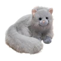 Pliušinis žaislas katinas, 50 cm, baltai pilkas
