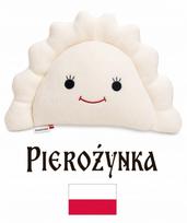 Pliušinis žaislas PIEROŻYNKA didelis koldūnas, 40x29 cm