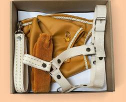 Priedų dėžutė hobby horse A3, garstyčių ir ekru spalvos