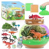 Kūrybinis LED apšvietimo terariumo rinkinys vaikams „Dinozauras“