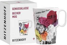 Ritzenhoff 3731004 kavos puodelis 330 ml - serija Genussklasse Nr. 4 - porcelianinis puodelis su figūriniu motyvu - dizainerio gaminys