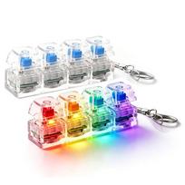 Cross-Shaped Keycap Stress Relief Mechanical Key Switch Toy Keychain gray