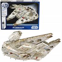 3D galvosūkis "Star Wars" Falcon Millennium laivas, 43 cm, 4D modelis