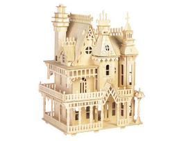 Medinis 3D dėlionės lėlių namelis Villa DH-004 Sea-Land, didelis