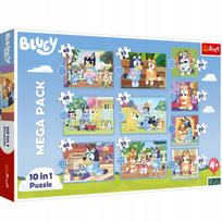 Dėlionė 10-in-1 Trefl 96010, Bluey ir Bingo, nuo 4 metų