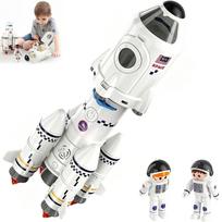 Projektorius „Space Rocket 5in1“ su skaidrėmis, šviesomis, garsu ir astronautais, edukacinis