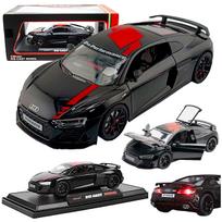 Metalinis modelis Audi R8 V10 1:24 su LED, garsu ir atidaromomis durelėmis