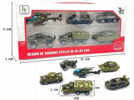 Karinės metalinės transporto priemonės Robust, 6 vnt. rinkinys