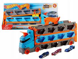 Automobilių trasa HOT WHEELS Transporter 2in1, sulankstoma, su 3 mašinėlėmis