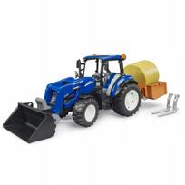 Žaislinis traktorius BRUDER New Holland T5.120 su krautuvu, 02187