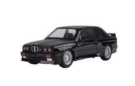 Metalinis BMW M3 E30 modelis 1:24, su šviesomis, garsu, atidaromomis dalimis, juodas