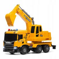 Didelis SCANIA P 410 sunkvežimis su ekskavatoriumi, 55 cm, trintinis variklis