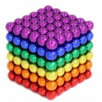 Magnetiniai rutuliukai, 5 mm, 216 vnt., vaivorykštinių spalvų