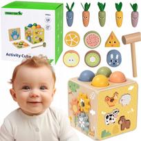 Edukacinis sensorinis rūšiavimo kubas 5 viename TOOKY TOY