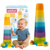 Sensorinė piramidė Smily Play su kamuoliukais, 65 cm