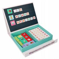 Magnetinė dėlionė lenta su raidėmis ir lenkiškais simboliais ADAMTOYS
