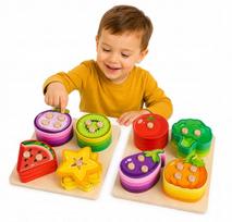 Medinis Montessori rūšiuoklis, 2-in-1 edukacinis žaislas vaikams