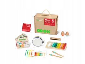 Muzikinis Montessori rinkinys vaikams XXL: 13 dalių, metalofonas, tambūrinas, 1–2 metų