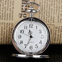 Quartz Movement Pocket Watch Chain Pendant Fob Watch Stainless Steel Men Women Gifts Fob Watch Relogio DeBolso white