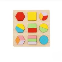 Kids Montessori Math Toys For Toddlers Educational Wooden Puzzle Fishing Toys Count Number Shape Matching Sorter Games Board Toy beige