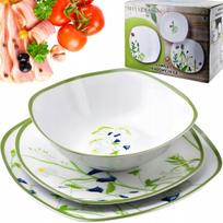 Mondex Lea Soft gėlių motyvais dekoruotas porcelianinis pietų servizas 18 dalių 6 asmenims