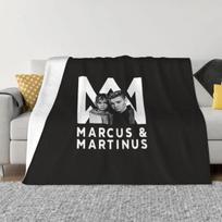 Marcus Martinus logotipas Throw Blanket Lovos užvalkalai Fluffys Didelės dekoratyvinės lovos Prabangios Prekinio ženklo Antklodės Size: 75*100cm, Weight: 230 GSM white