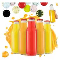 5x Stiklinės Kubuš sultims 750ml su dangteliais