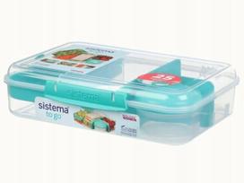 Sistema To Go trijų skyrių priešpiečių dėžutė, 1,48 l