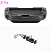 For Jeep Wrangler JK 2011-2014 2015 2016 2017 Double Phone Holder Car Double-layer Storage Box 360-degree Adjustable Phone Mount Arm and holder 1 black