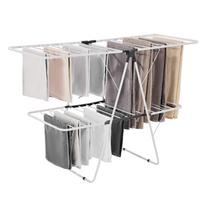 VEVOR Clothes Drying Rack, 2-Tier Foldable Laundry Dryer Rack with Sock Clips & 31 Dry Rods 147 x 60 x 100 cm